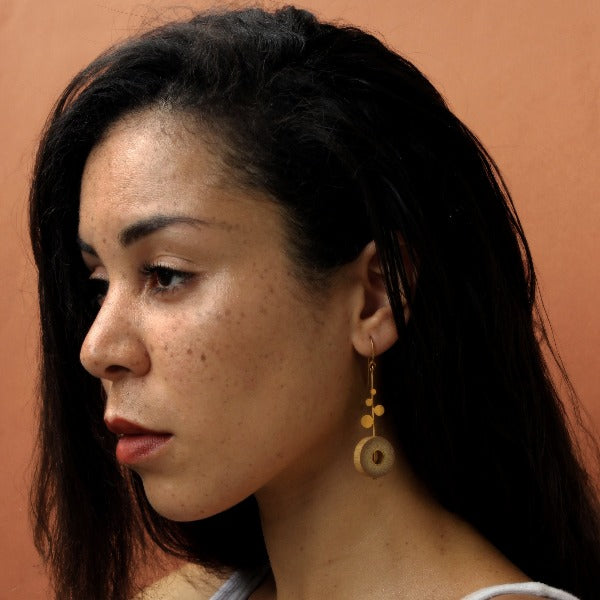 RHEA Dot Rise Gold Earrings