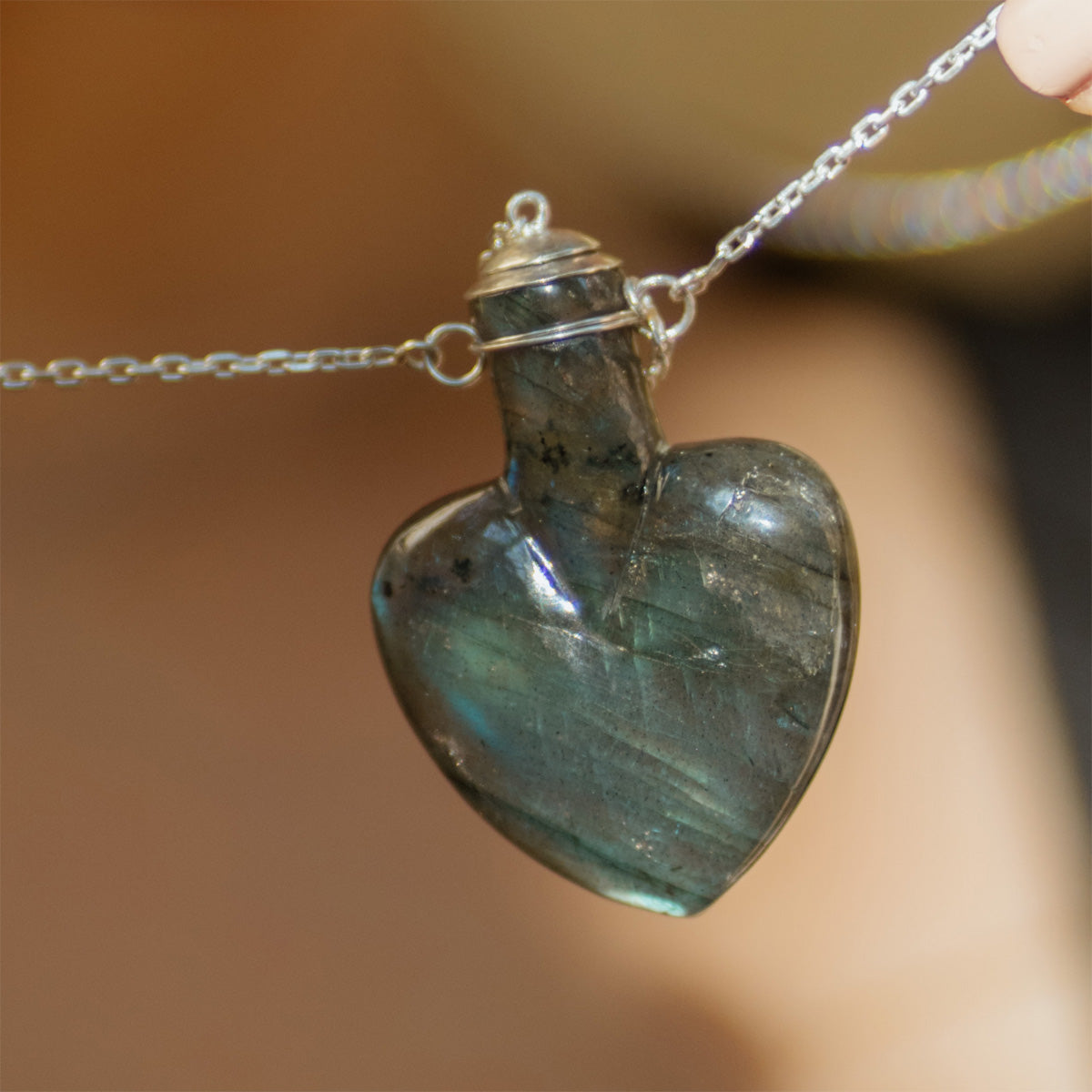 MESSAGE IN A BOTTLE - Labradorite Necklace