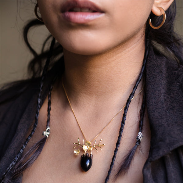 HEART Bouquet - Gold Pendant