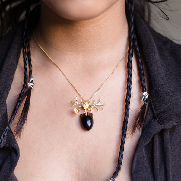 HEART Bouquet - Gold Pendant