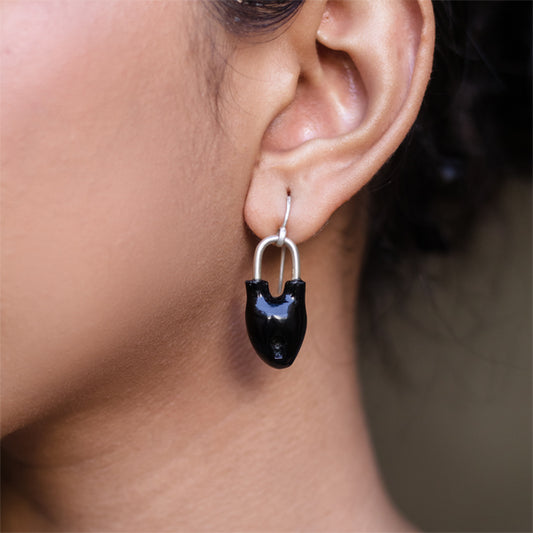 HEART Lock and Key Earrings