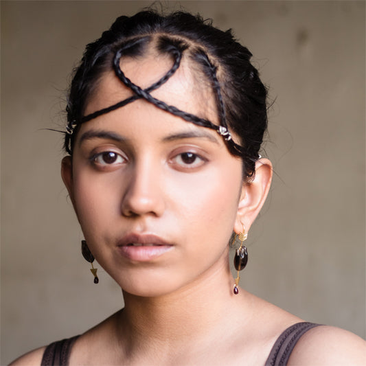 HEART Straight Arrow - Brown Earrings