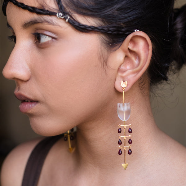 HEART Bleeding - White Earrings