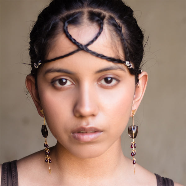 HEART Bleeding - Brown Earrings