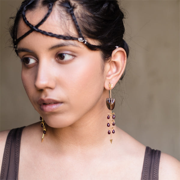 HEART Bleeding - Brown Earrings
