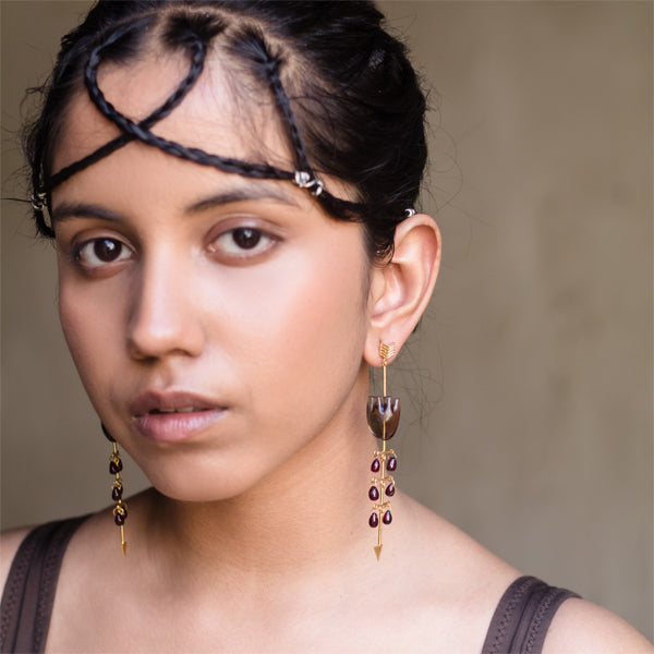 HEART Bleeding - Brown Earrings