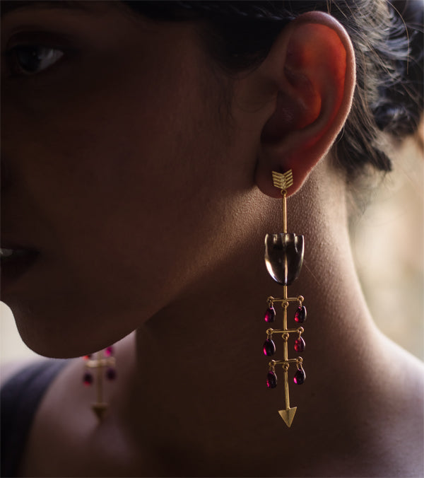 HEART Bleeding - Brown Earrings