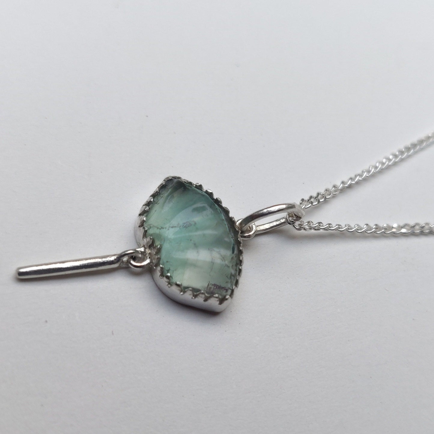 PICHWAI Fluorite Lotus Leaf Pendant
