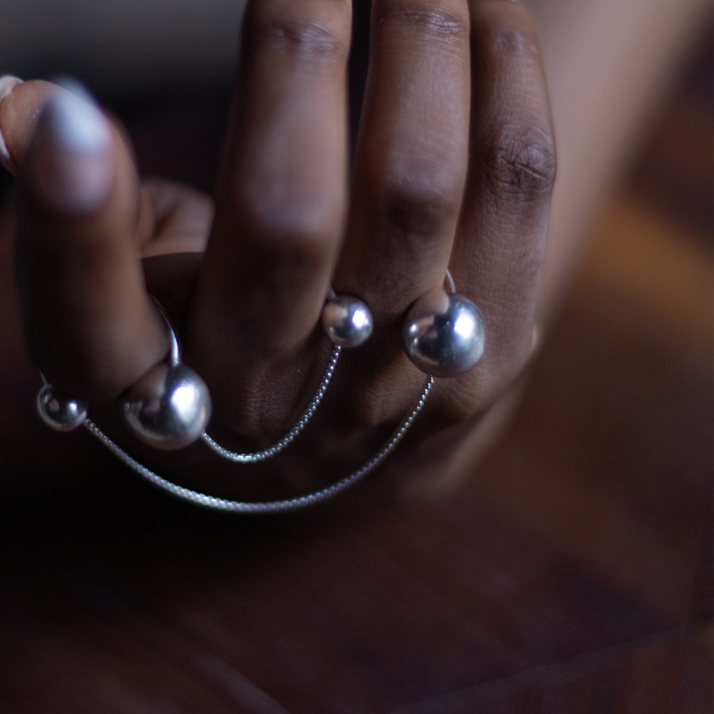 Deco Silver Harness Ring