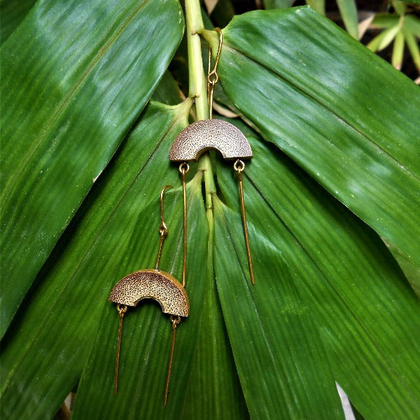 MUSKAAN Gold Dangle Earrings