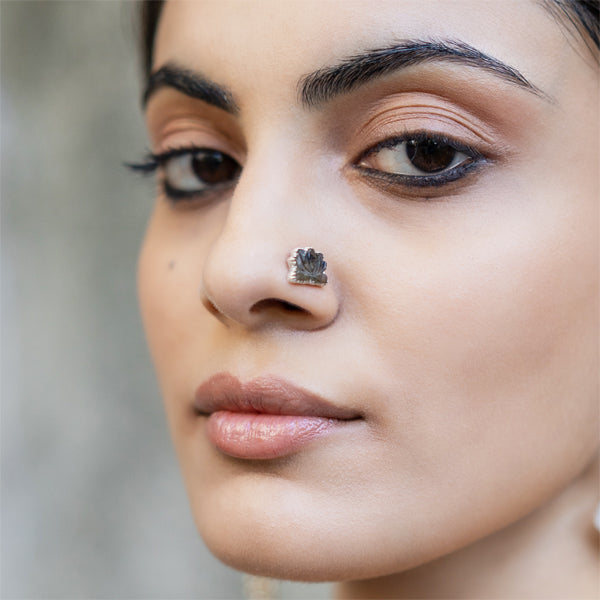 PICHWAI Blue Lotus Nose Pin