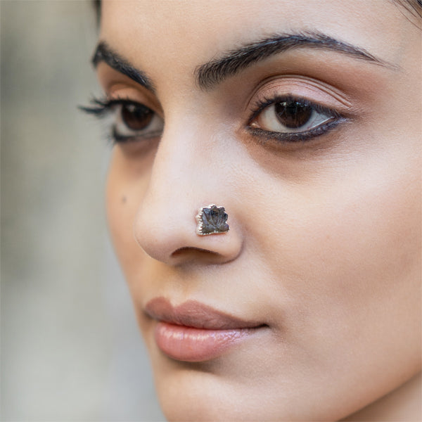 PICHWAI Blue Lotus Nose Pin