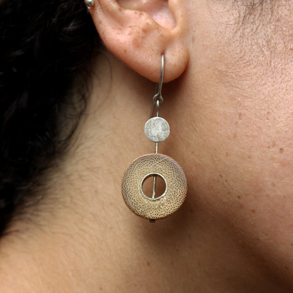 RHEA Silver Dot Dash Earrings