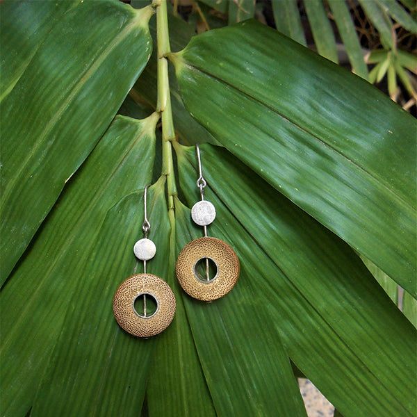 RHEA Silver Dot Dash Earrings