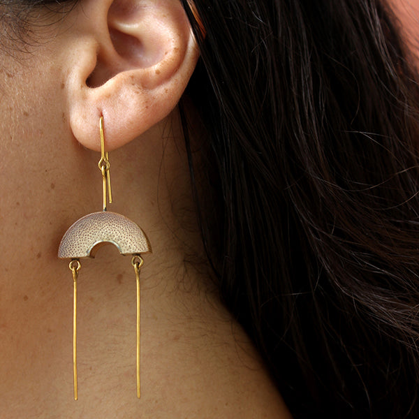 MUSKAAN Gold Dangle Earrings