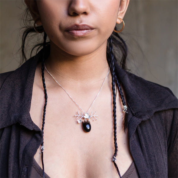 HEART Bouquet - Silver Pendant