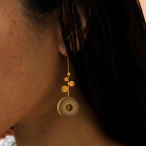 RHEA Dot Rise Gold Earrings