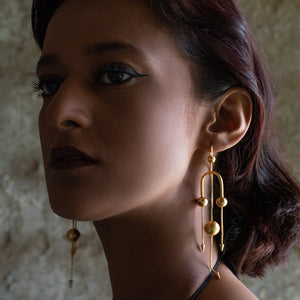 Deco Gold Trio Earrings