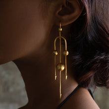 Load image into Gallery viewer, Deco Gold Trio Earrings
