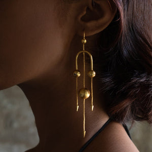 Deco Gold Trio Earrings