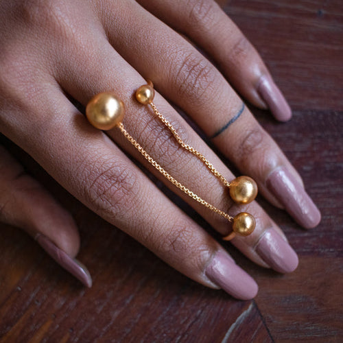 DECO Gold Chain Ring Maxi