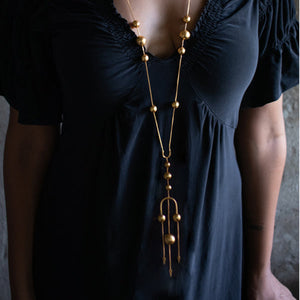 Deco Gold Trio Lariat