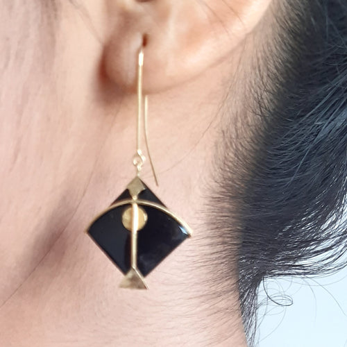 PATANG Small Black Onyx Earrings