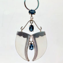 Load image into Gallery viewer, AVANI Silver Faux Tiger Claw Blue Imperial Pendant
