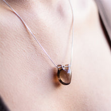 Load image into Gallery viewer, HEART Two Veins Brown Pendant
