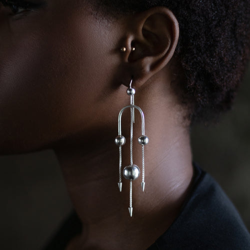 DECO Silver Trio Earrings