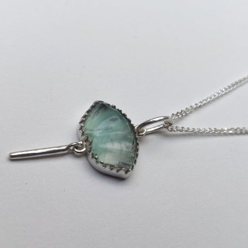 PICHWAI Fluorite Lotus Leaf Pendant