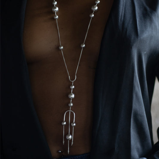 DECO Silver Trio Lariat