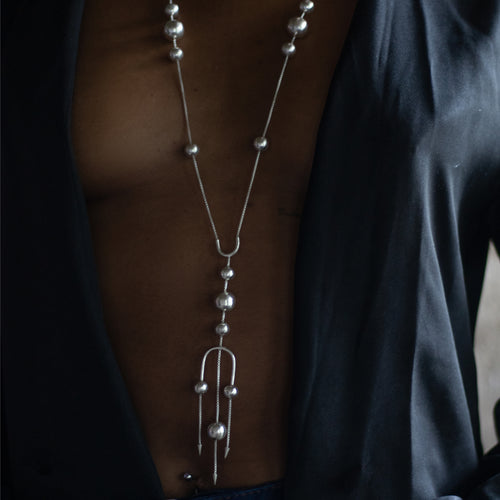 DECO Silver Trio Lariat