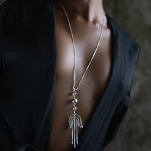 Load image into Gallery viewer, Deco Silver Flapper Lariat
