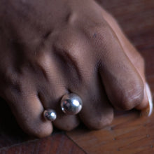 Load image into Gallery viewer, DECO Silver Sphere Ring
