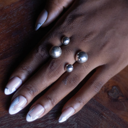 DECO Silver Spider Ring