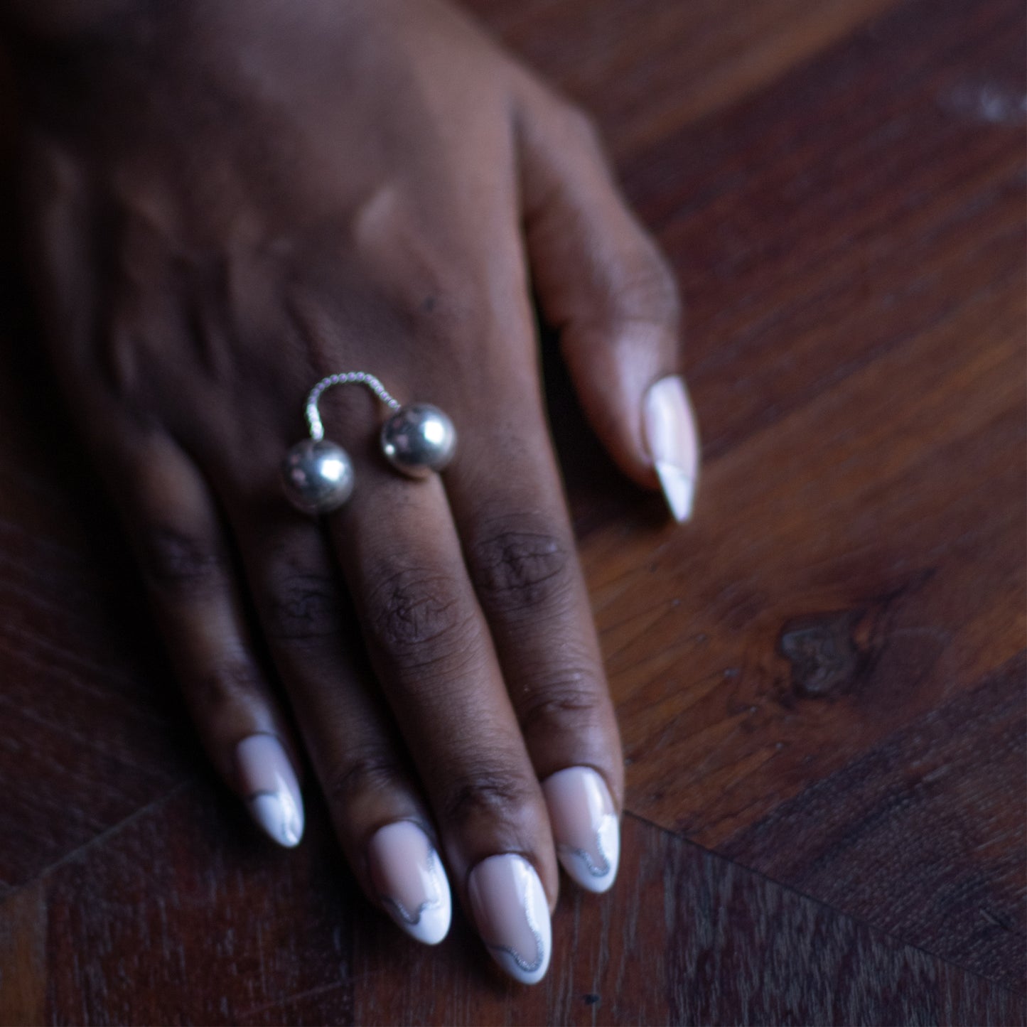DECO Silver Ring 'U' Chain