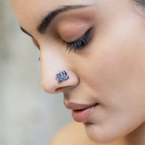PICHWAI Blue Lotus Nose Pin